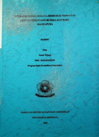 INTERAKSI SOSIAL BUDAYA PENDUDUK TEMPATAN DENGAN PENDATANG DI DESA JATI BARU MARTAPURA