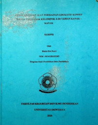 PENGEMBANGAN ALAT PERMAINAN EDUKATIF KONSEP WARNA PADA ANAK KELOMPOK A DITAMAN KANAK-KANAK