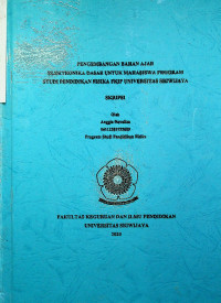 PENGEMBANGAN BAHAN AJAR ELEKTRONIKA DASAR UNTUK MAHASISWA PROGRAM STUDI PENDIDIKAN FISIKA FKIP UNIVERSITAS SRIWIJAYA