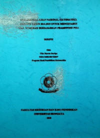 ANALISIS SOAL UJIAN NASIONAL MATEMATIKA SMP/MTS TAHUN 2014-2019 UNTUK MENGETAHUI SOAL NUMERASI BERDASARKAN FRAMEWORK PISA