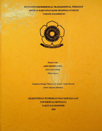 PENGARUH KEPEMIMPINAN TRANSAKSIONAL TERHADAP KINERJA KARYAWAN BANK SINARMAS SYARIAH CABANG PALEMBANG