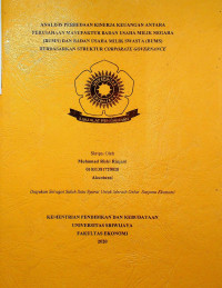ANALISIS PERBEDAAN KINERJA KEUANGAN ANTARA PERUSAHAAN MANUFAKTUR BADAN USAHA MILIK NEGARA (BUMN) DAN BADAN USAHA MILIK SWASTA (BUMS) BERDASARKAN STRUKTUR CORPORATE GOVERNANCE