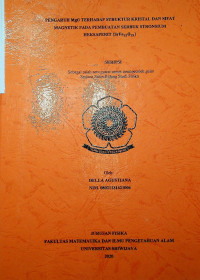 PENGARUH MgO TERHADAP STRUKTUR KRISTAL DAN SIFAT MAGNETIK PADA PEMBUATAN SERBUK STRONSIUM HEKSAFERIT (SrFe12019)