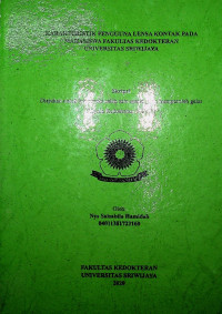 KARAKTERISTIK PENGGUNA LENSA KONTAK PADA MAHASISWA FAKULTAS KEDOKTERAN UNIVERSITAS SRIWIJAYA
