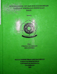 PENGARUH SUSU UHT DAN SUSU PASTEURISASI TERHADAP KEKERASAN PERMUKAAN EMAIL