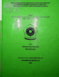 EFEK ANTIDIABETIK ETANOL DAUN BENALU KERSEN (Dendrophthoe pentandra (L.) Miq) PADA TIKUS PUTIH JANTAN YANG DIINDUKSI ALOKSAN