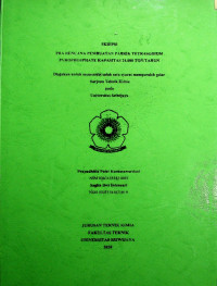 PRA RENCANA PEMBUATAN PABRIK TETRASODIUM PYROPHOSPHATE KAPASITAS 24.000 TON/TAHUN