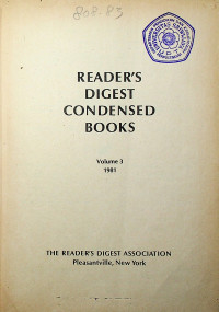 READER'S DIGEST CONDENSED BOOKS Volume 3 1981