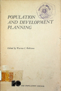 POPULATION AND DEVELOPMENT PLANNING