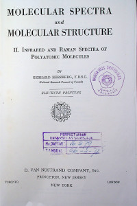 MOLECULAR SPECTRA and MOLECULAR STRUCTURE: II. INFRARED AND RAMAN SPECTRA OF POLYATOMIC MOLECULES