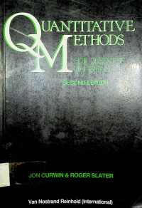 QUANTITATIVE METHODS FOR BUSINESS DECISIONS, SECOND EDITION