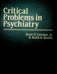 Critical Problems in Psychiatry