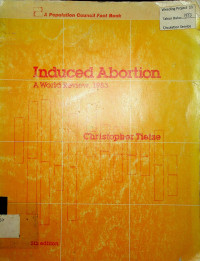 Induced Abortion: A World Review, 1983