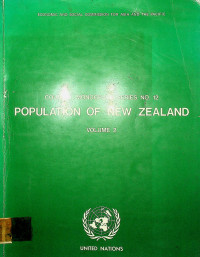 POPULATION OF NEW ZEALAND VOLUME 2