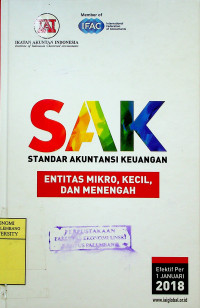 SAK= STANDAR AKUNTANSI KEUANGAN: ENTITAS MIKRO, KECIL DAN MENENGAH