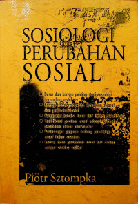 SOSIOLOGI PERUBAHAN SOSIAL