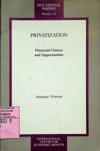 PRIVATIZATION; Financial Choises and Opportunities