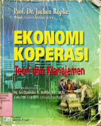 EKONOMI KOPERASI; Teori dan Manajemen