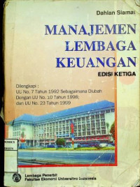 MANAJEMEN LEMBAGA KEUANGAN, EDISI KETIGA