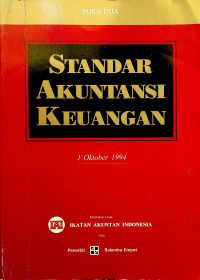 STANDAR AKUNTANSI KEUANGAN 1 Oktober 1994, BUKU DUA