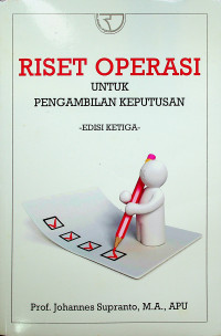 RISET OPERASI UNTUK PENGAMBILAN KEPUTUSAN, EDISI KETIGA