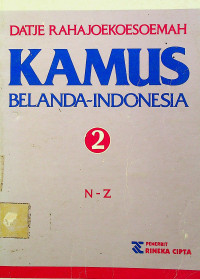 KAMUS BELANDA - INDONESIA 2; N-Z