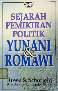 SEJARAH PEMIKIRAN POLITIK YUNANI & ROMAWI