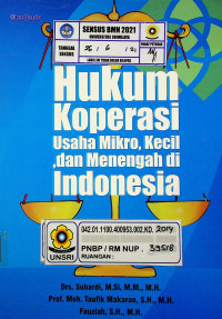 Hukum Koperasi, Usaha Mikro, Kecil, dan Menengah di Indonesia