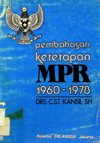 pembahasan ketetapan MPR 1960-1978