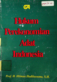 Hukum Perekonomian Adat Indonesia