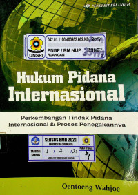 Hukum Pidana Internasional : Perkembangan Tindak Pidana Internasional & Proses penegakannya