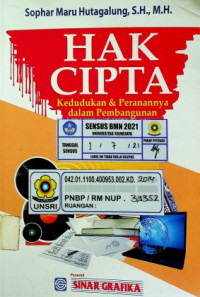 HAK CIPTA Kedudukan & Peranannya dalam Pembangunan