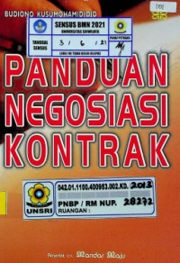 PANDUAN NEGOSIASI KONTRAK