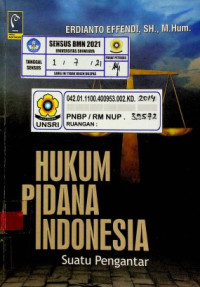 HUKUM PIDANA INDONESIA: Suatu Pengantar