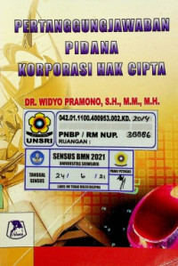 PERTANGGUNGJAWABAN PIDANA KORPORASI HAK CIPTA