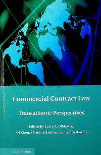 Commercial Contract Law; Transatlantic Perspectives