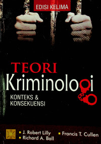 TOERI Kriminologi; KONTEKS & KONSEKUENSI, EDISI KELIMA