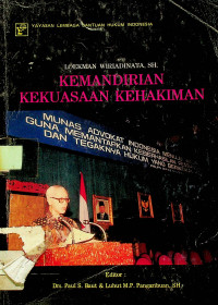 KEMANDIRIAN KEKUASAAN KEHAKIMAN