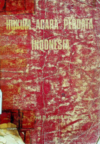 HUKUM ACARA PERDATA INDONESIA