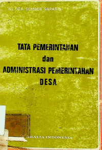 TATA PEMERINTAHA dan ADMINISTRASI PEMERINTAHAN DESA