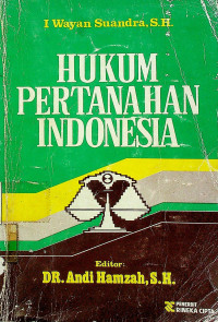 HUKUM PERTANAHAN INDONESIA