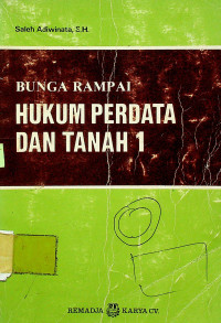 BUNGA RAMPAI : HUKUM PERDATA DAN TANAH 1