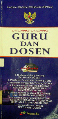 UNDANG-UNDANG GURU DAN DOSEN
