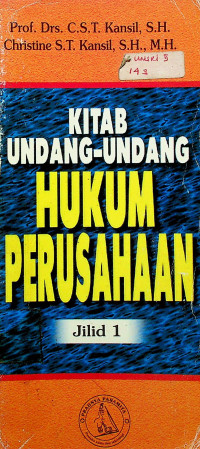 KITAB UNDANG-UNDANG HUKUM PERUSAHAAN, Jilid 1