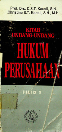 KITAB UNDANG-UNDANG HUKUM PERUSAHAAN, Jilid 1