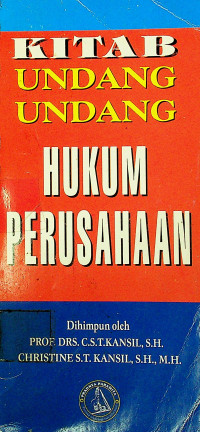 KITAB UNDANG UNDANG HUKUM PERUSAHAAN