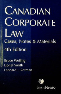 CANADIAN COMPARATE LAW : Cases, Notes & Materials, 4th Edition