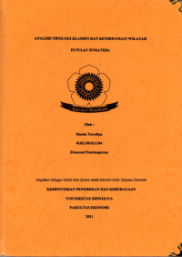 ANALISIS TIPOLOGI KLASSEN DAN KETIMPANGAN WILAYAH DI PULAU SUMATERA