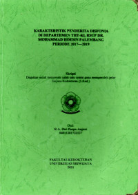 KARAKTERISTIK PENDERITA DISFONIA DI DEPARTEMEN THT-KL RSUP DR. MOHAMMAD HOESIN PALEMBANG PERIODE 2017—2019