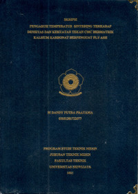 PENGARUH TEMPERATUR SINTERING TERHADAP DENSITAS DAN KEKUATAN TEKAN CMC BERMATRIK KALSIUM KARBONAT BERPENGUAT FLY ASH